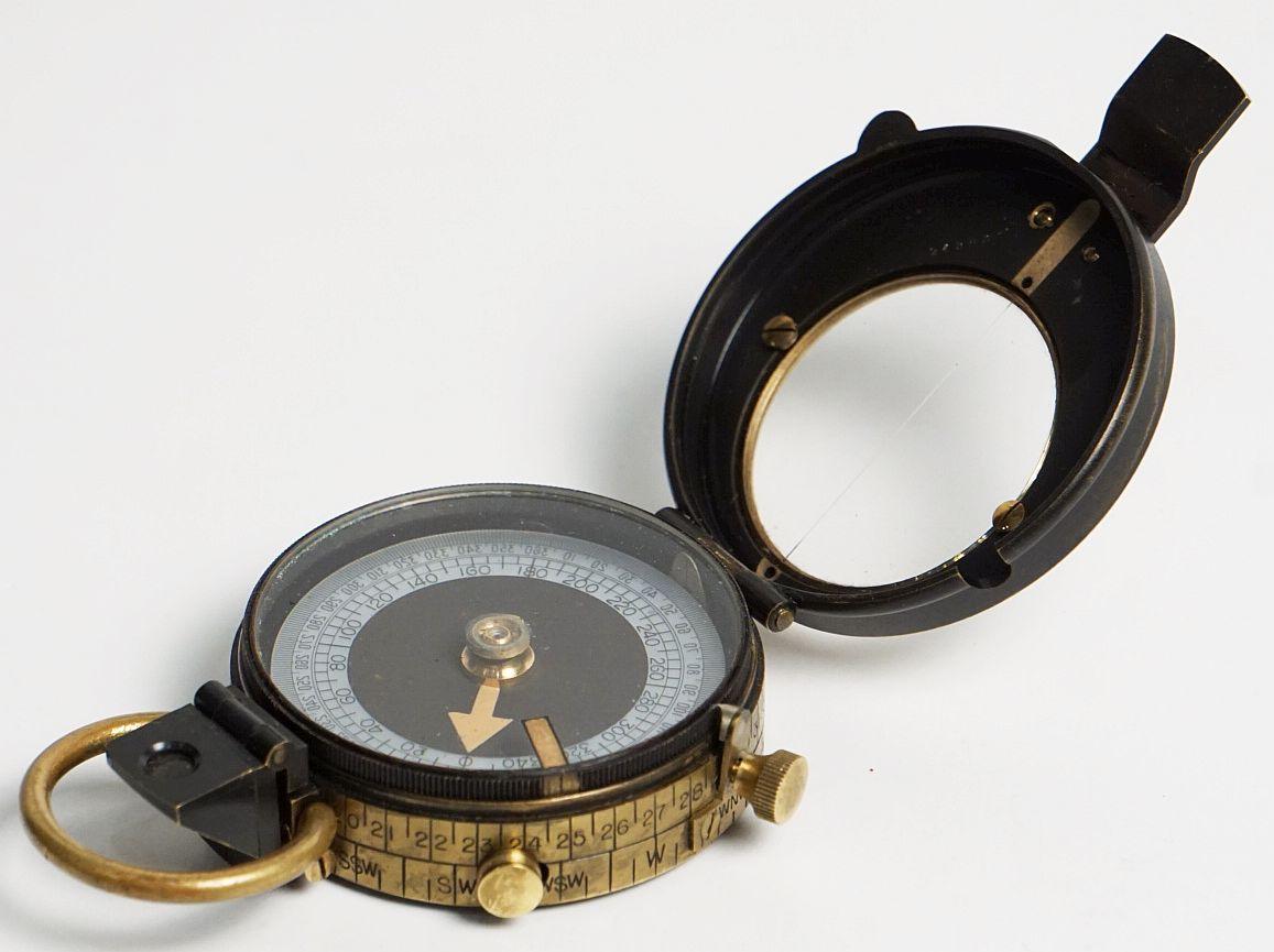 British WWI Marching Compass with Leather Case 7