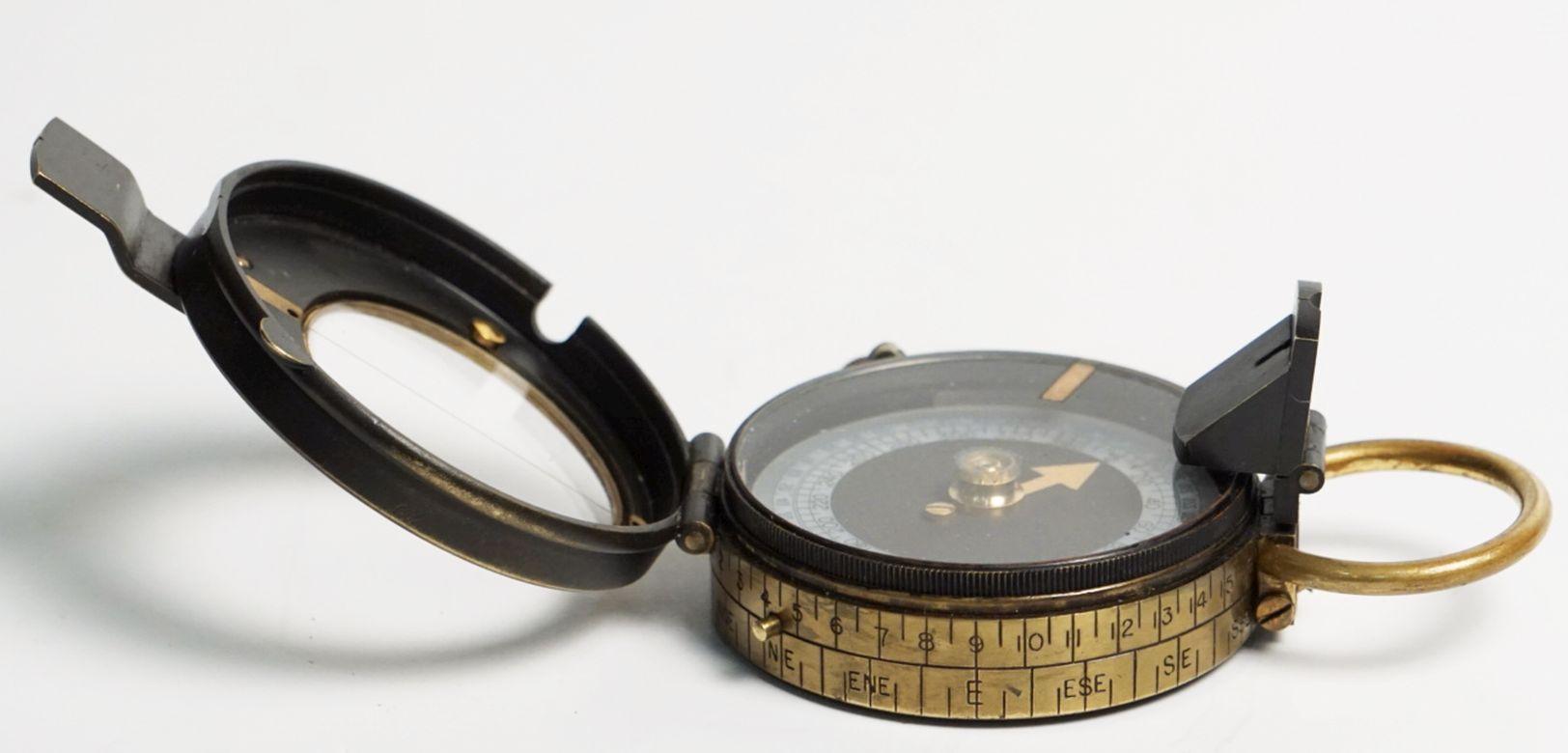British WWI Marching Compass with Leather Case 8