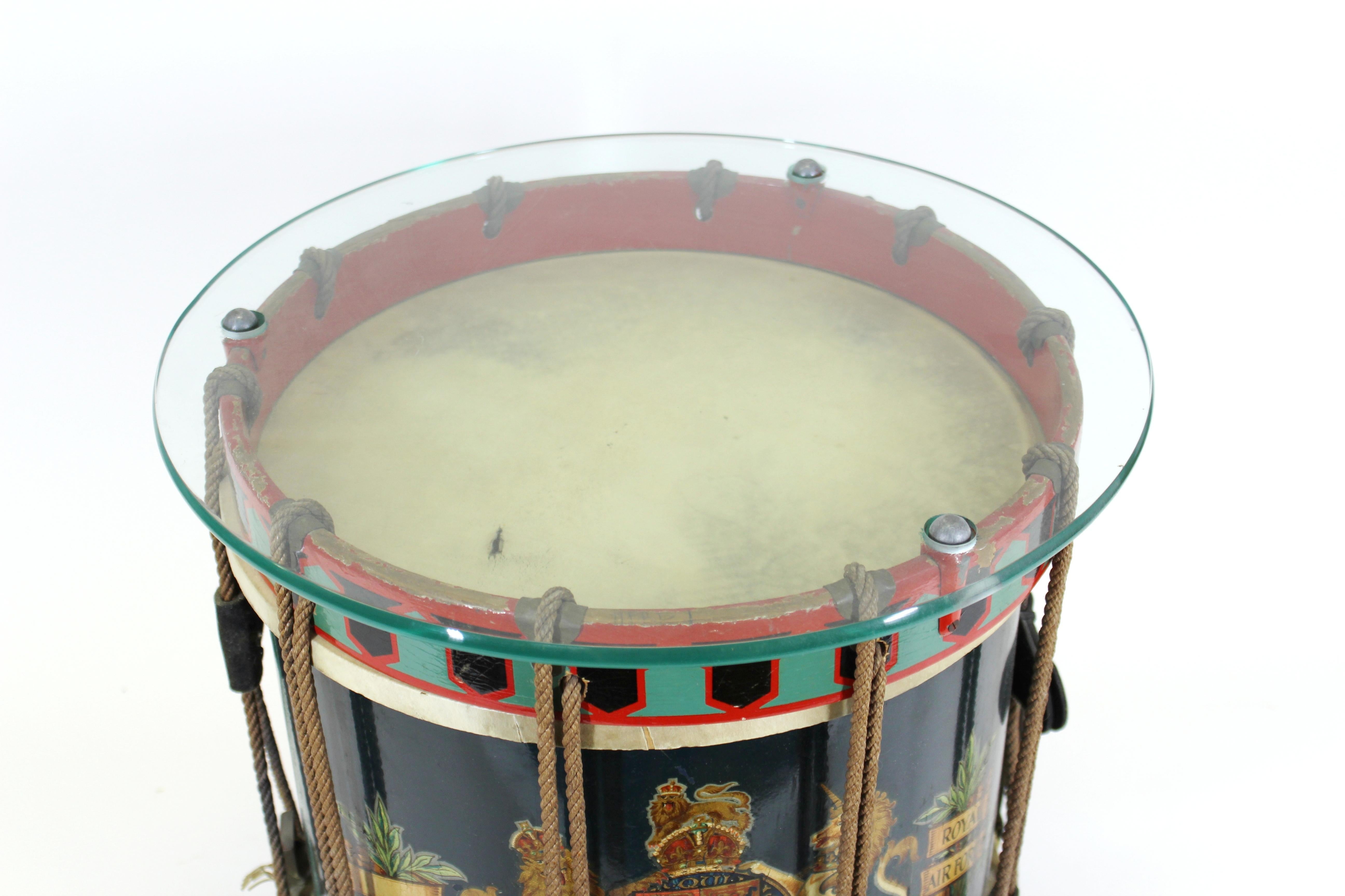 Art Deco British WWII Royal Air Force Drum Side Table