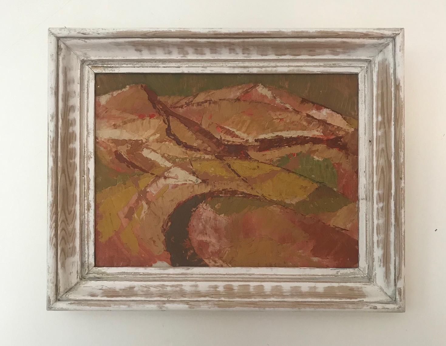 English Britsh 1960s Small Abstract Landscape For Sale