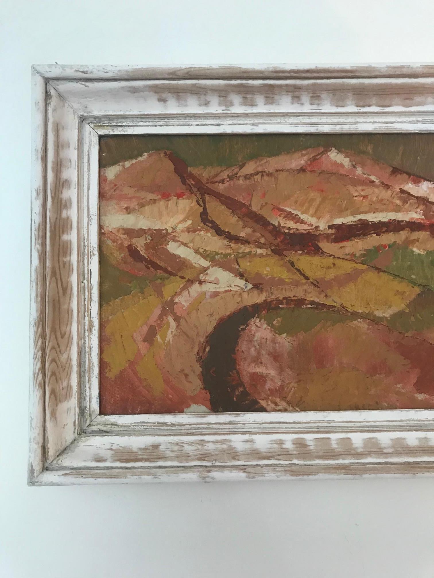 20th Century Britsh 1960s Small Abstract Landscape For Sale
