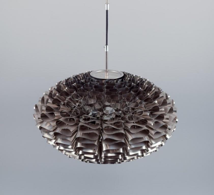 Contemporary Britt Kornum for Normann Copenhagen. Ceiling lamp in stainless steel.  For Sale