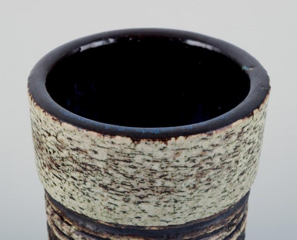 Glazed Britt-Louise Sundell (1928-2011) for Gustavsberg. Ceramic vase, approx. 1960 For Sale