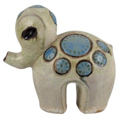 Britt-Louise Sundell for Gustavsberg. Ringo 1 Baby Elephant in Glazed Ceramics. 