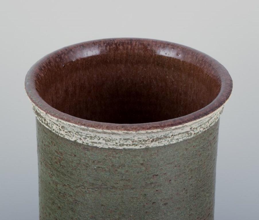 Scandinavian Modern Britt-Louise Sundell for Gustavsberg Studio. Ceramic vase, 1960s For Sale