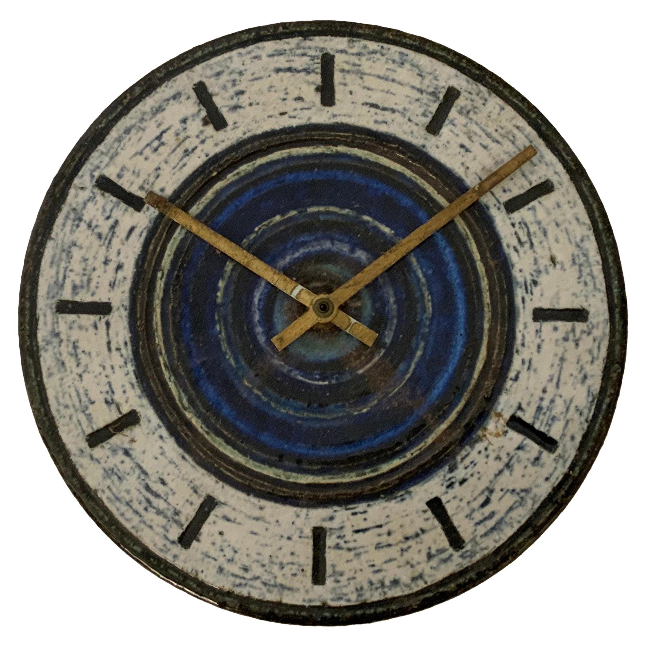 Britt-Louise Sundell for Gustavsberg Sweden Stoneware Clock