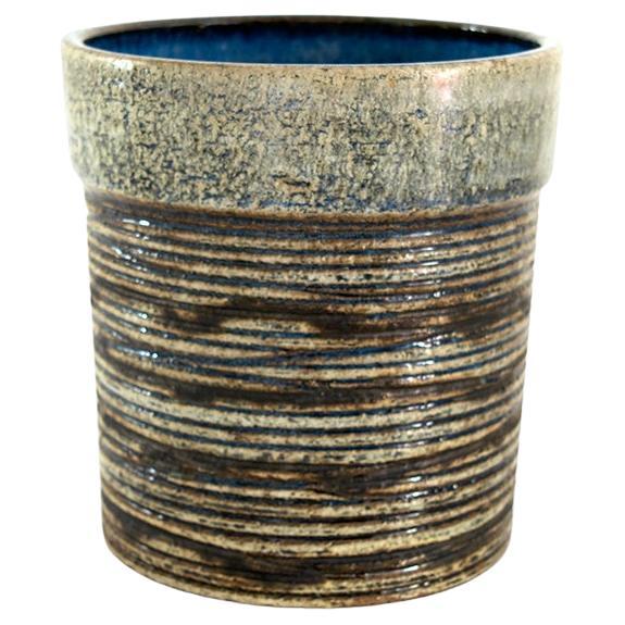 Britt-Louise Sundell Large Cylinder Vase Scandinavian Modern Gustavsberg For Sale