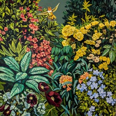 Jardin avec un colibri