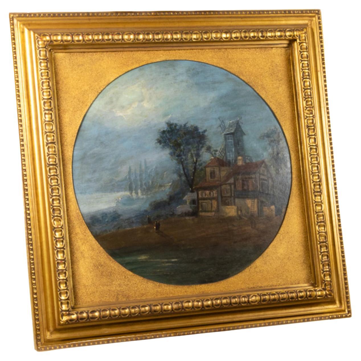 Bretagne Mühle Gemälde, frühes 20. Jahrhundert im Angebot