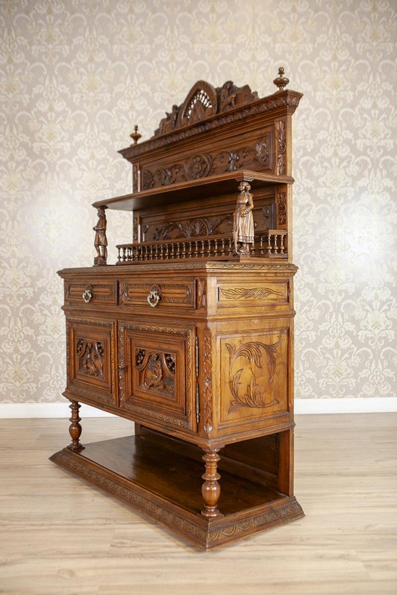 Francese Credenza in Oak in stile bretone, circa 1890 in vendita