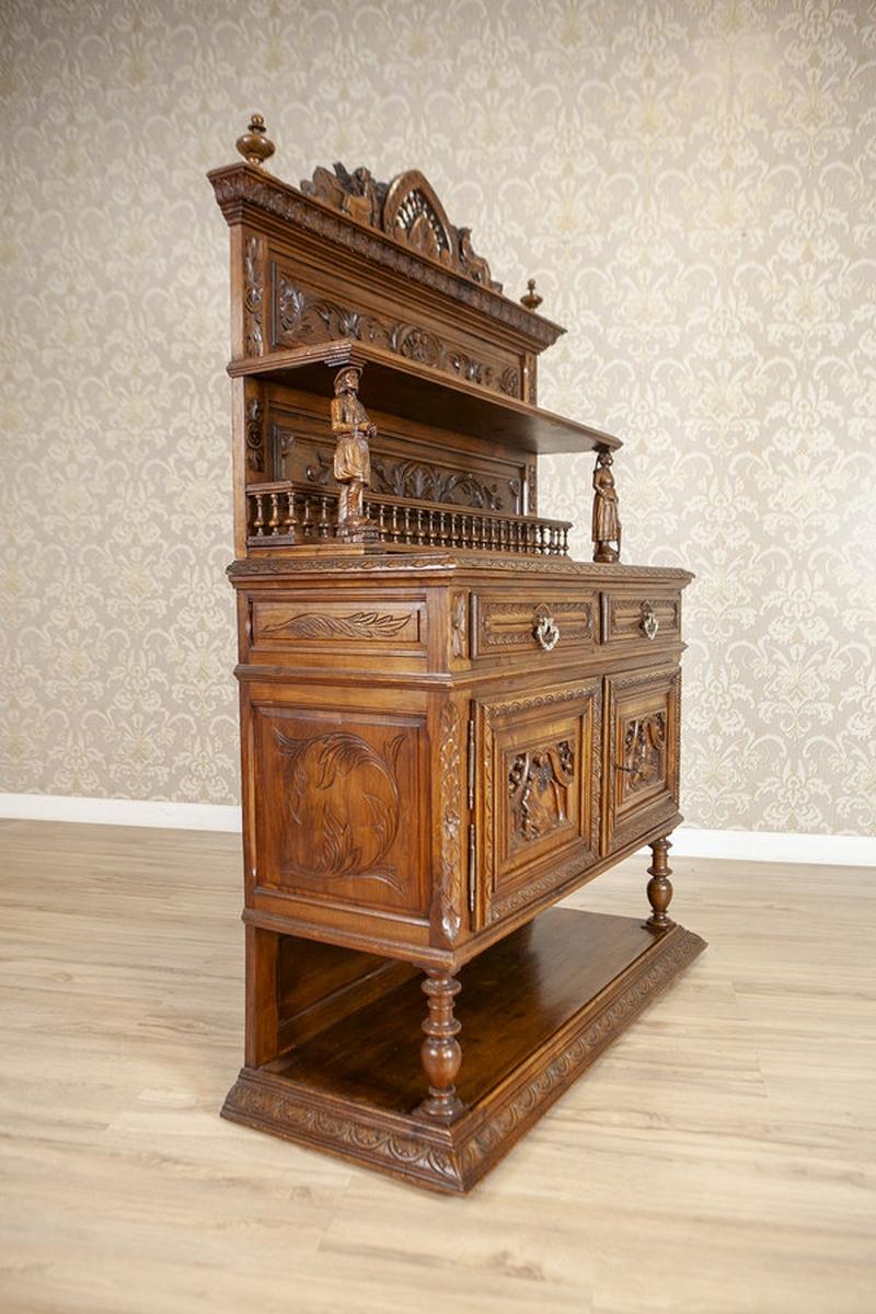 Credenza in Oak in stile bretone, circa 1890 In condizioni buone in vendita a Opole, PL