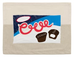 "Hostess Cupcakes (appliqué)", Playful Contemporary Food Textile Artwork
