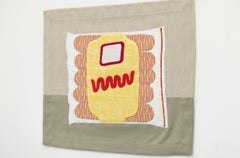 "Weiners (appliqué)", Contemporary Textile Artwork with Food Motif, Fabric