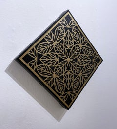 First Fall II (2021) by street artist Vero Rivera, abstract geometric pattern