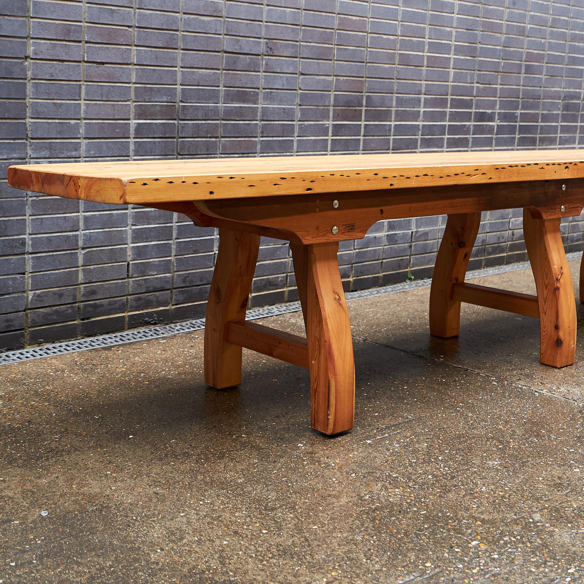 railway wood dining table