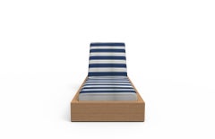 Brixton Teak Chaise Lounge 'Grade A' Wire Brushed Natural Wood, Cabana Regatta