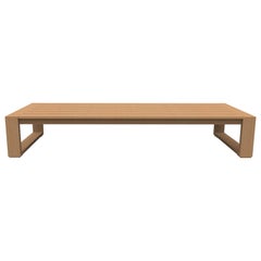 Brixton Teak Coffee Table 'Grade A' Wire Brushed Natural Wood
