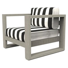 Brixton Teak Lounge Chair 'Grade A' Wire Brushed Weathered Gray, Cabana Classic