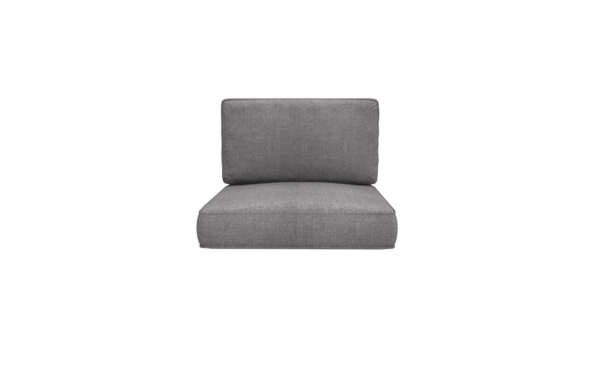 Contemporary Brixton Teak Lounge Chair 'Grade A': Wire Brushed Weathered Gray, Cast Slate For Sale
