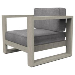 Brixton Teak Lounge Chair 'Grade A': Wire Brushed Weathered Gray, Cast Slate