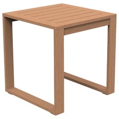 Brixton Teak Side Table 'Grade A' Wire Brushed Natural Wood