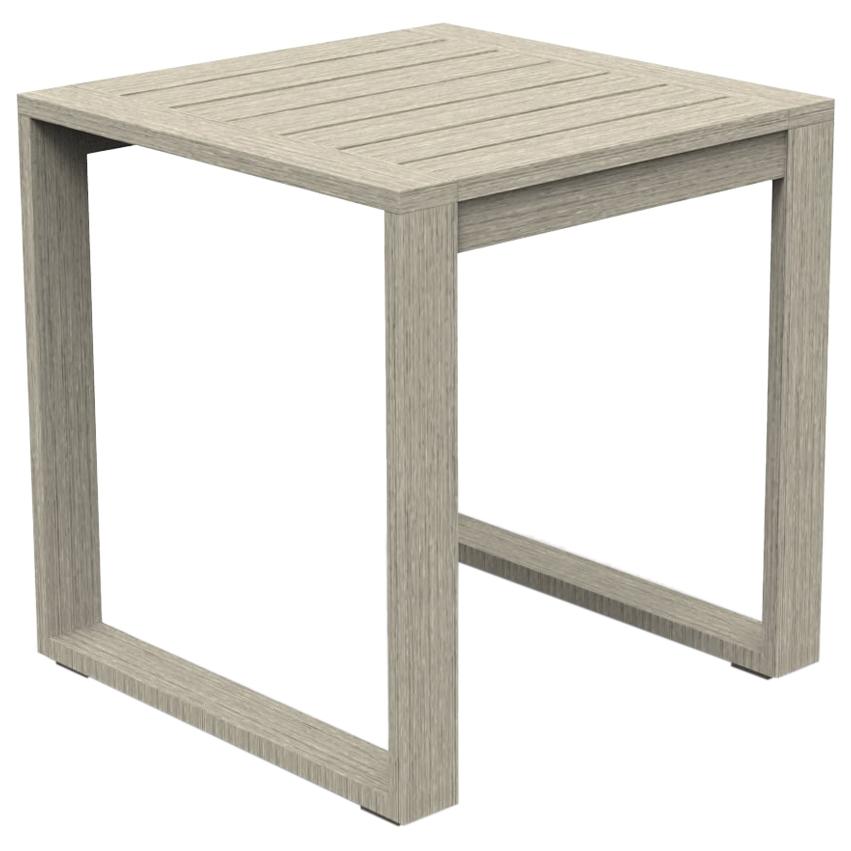 Brixton Teak Side Table 'Grade A' Wire Brushed Natural Wood For Sale