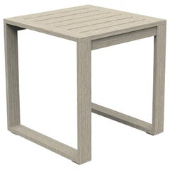 Brixton Teak Side Table 'Grade A' Wire Brushed Natural Wood