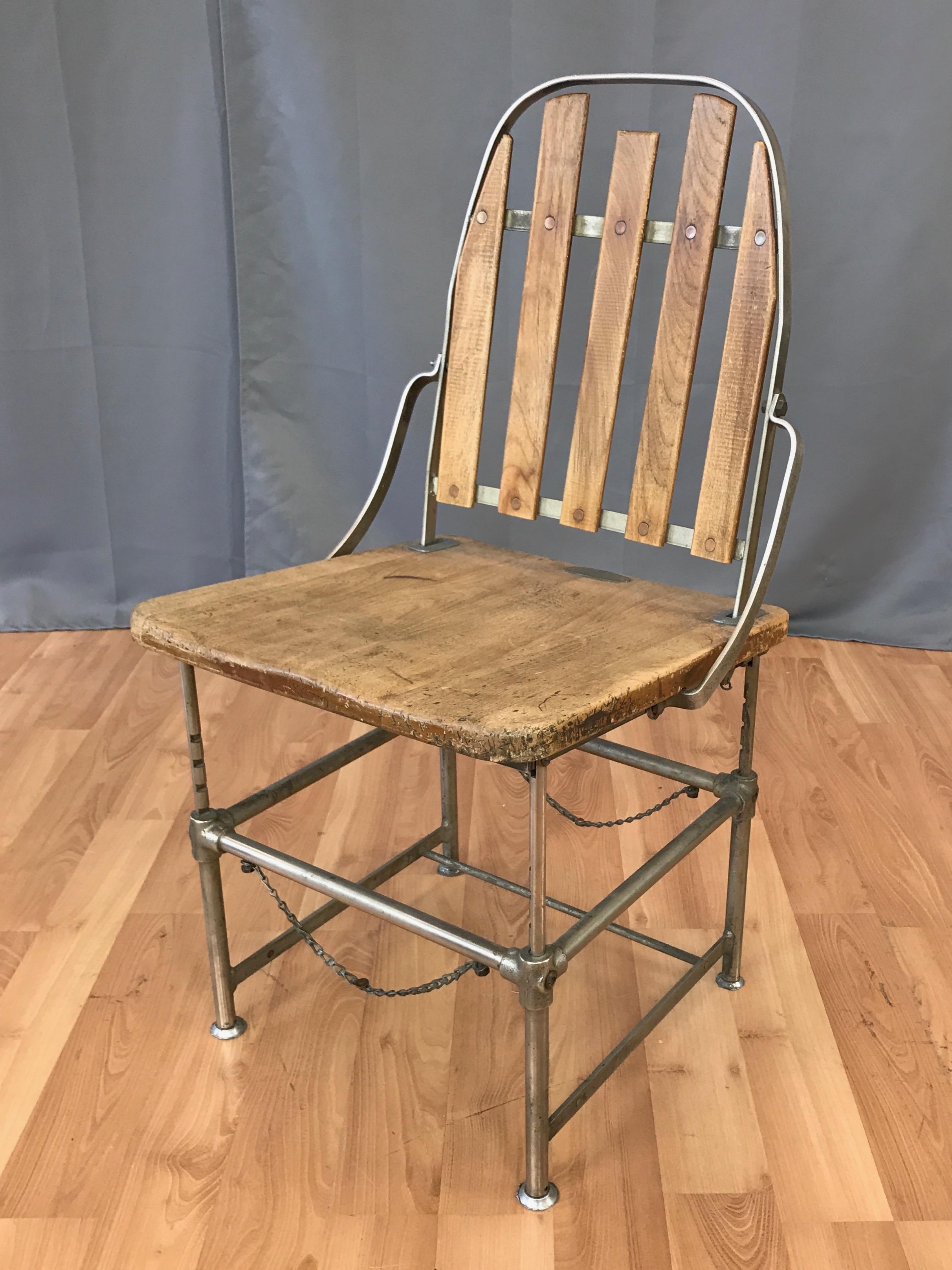 American Brizard & Young “Adjustable Industrial Chair”, circa 1900