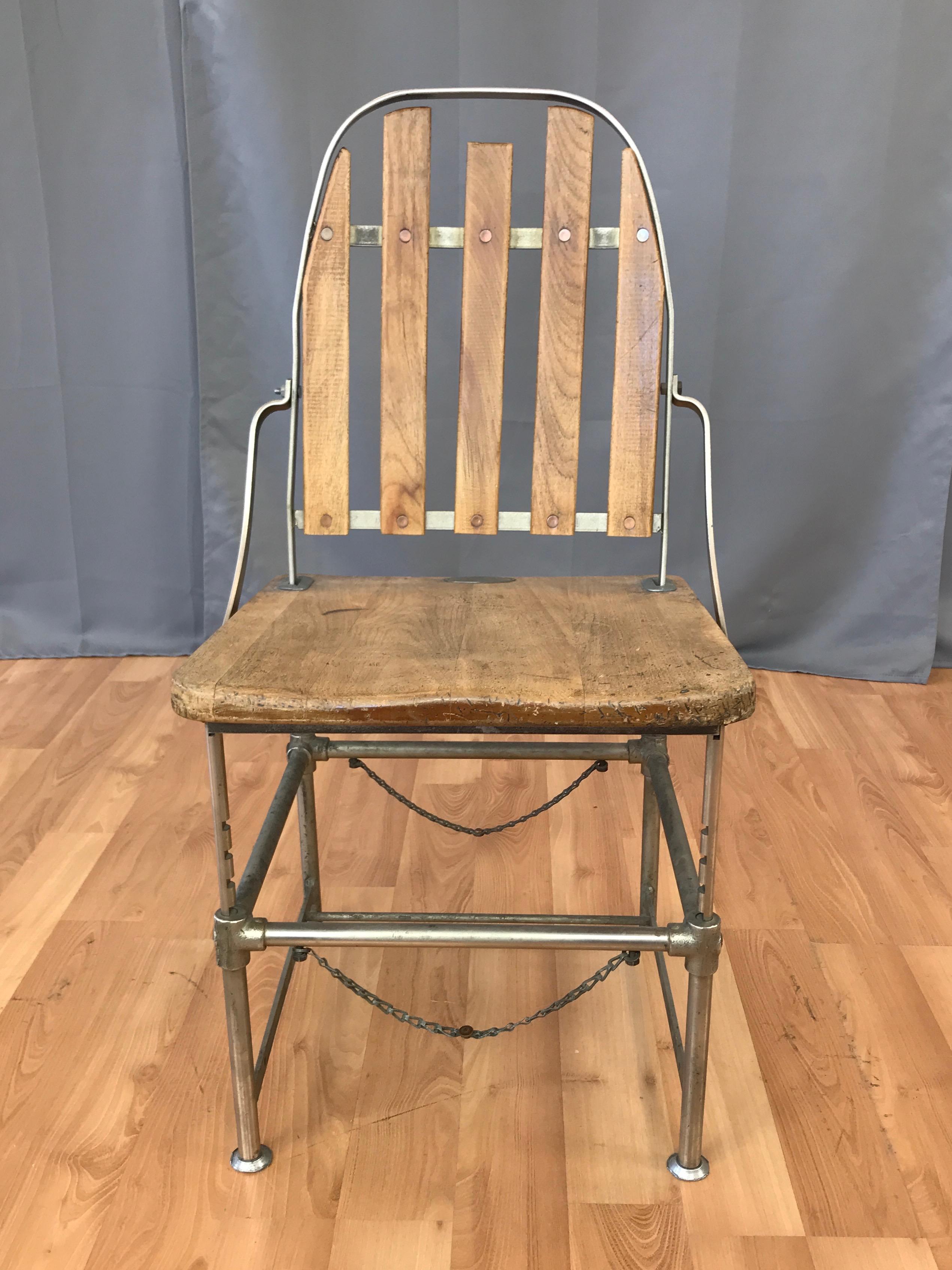 Brizard & Young “Adjustable Industrial Chair”, circa 1900 In Good Condition In San Francisco, CA