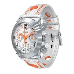 BRM Stainless Steel, White Dial, Automatic Chronograph, Sporty-Chic Design