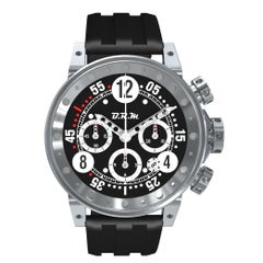 BRM Stainless Steel Black Dial Racing Automatic Chronograph Rubber Strap