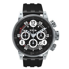 BRM Stainless Steel Black Luxury Racingautomatic Chronograph Rubber Strap