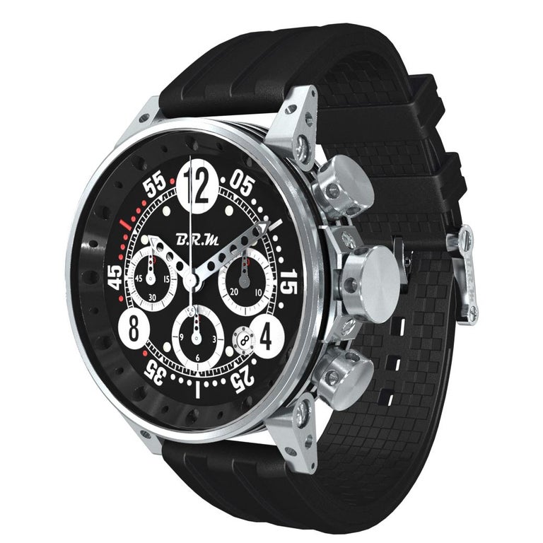 BRM Stainless Steel Black Luxury Racingautomatic Chronograph Rubber Strap  For Sale at 1stDibs | brm watches
