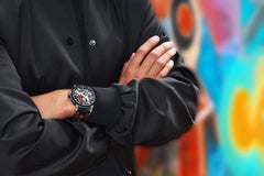 BRM Art Car Automatic Skeleton Dial, Black Stainless Steel, Leather Strap