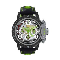 BRM Stainless Steel Titanium Skeleton Chronograph Racecar Brake Disc Design