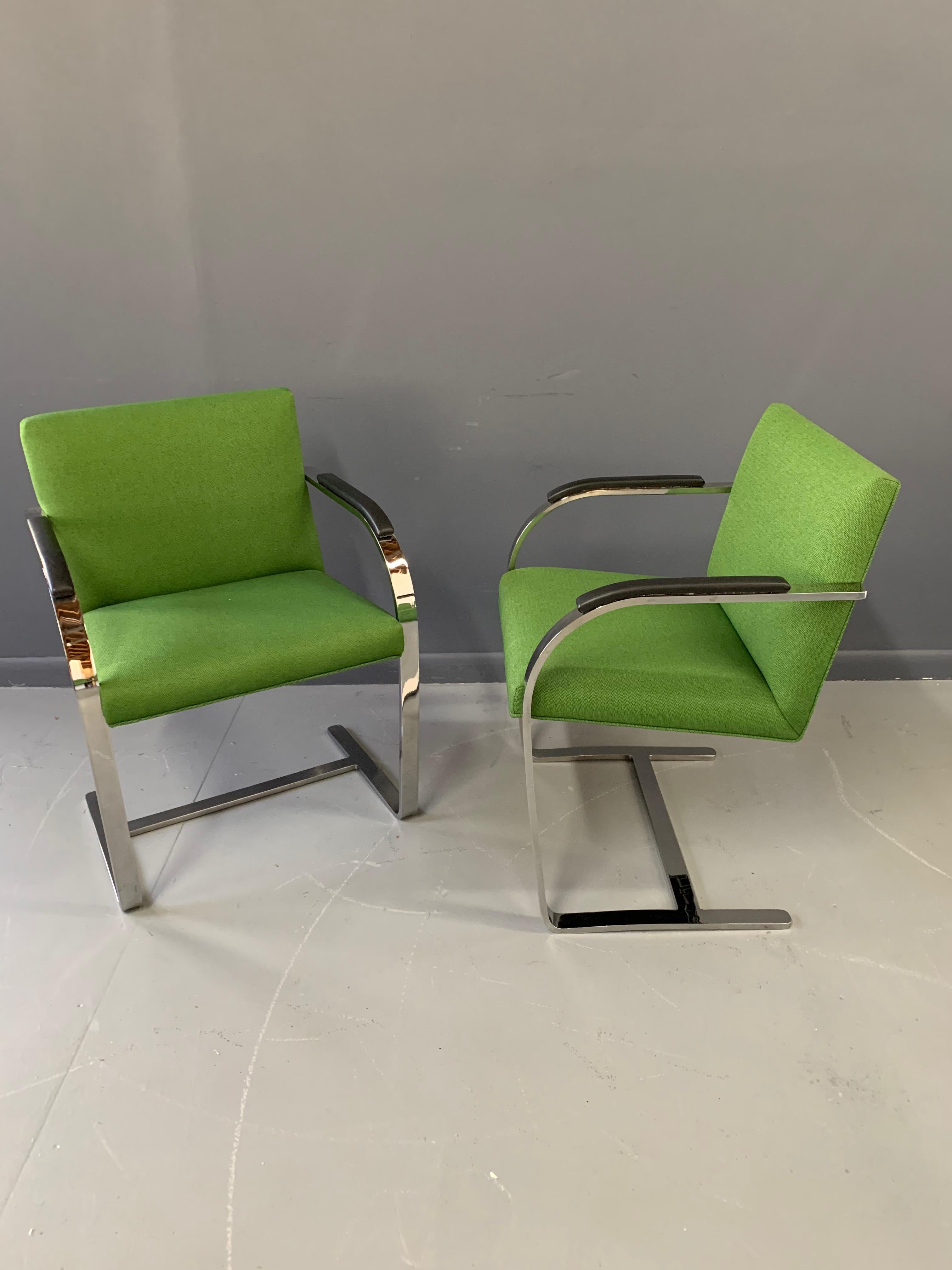 European Brno Armchair with Chrome Frame, Knoll Style A Midcentury Masterpiece