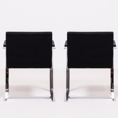 Brno Black Flat Bar Chairs, Knoll, Set of 2
