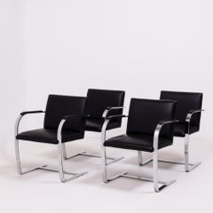 Brno Black Flat Bar Chairs, Knoll, Set of 4