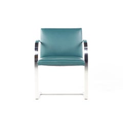 BRNO Mid Century Flat Bar Leather Chair