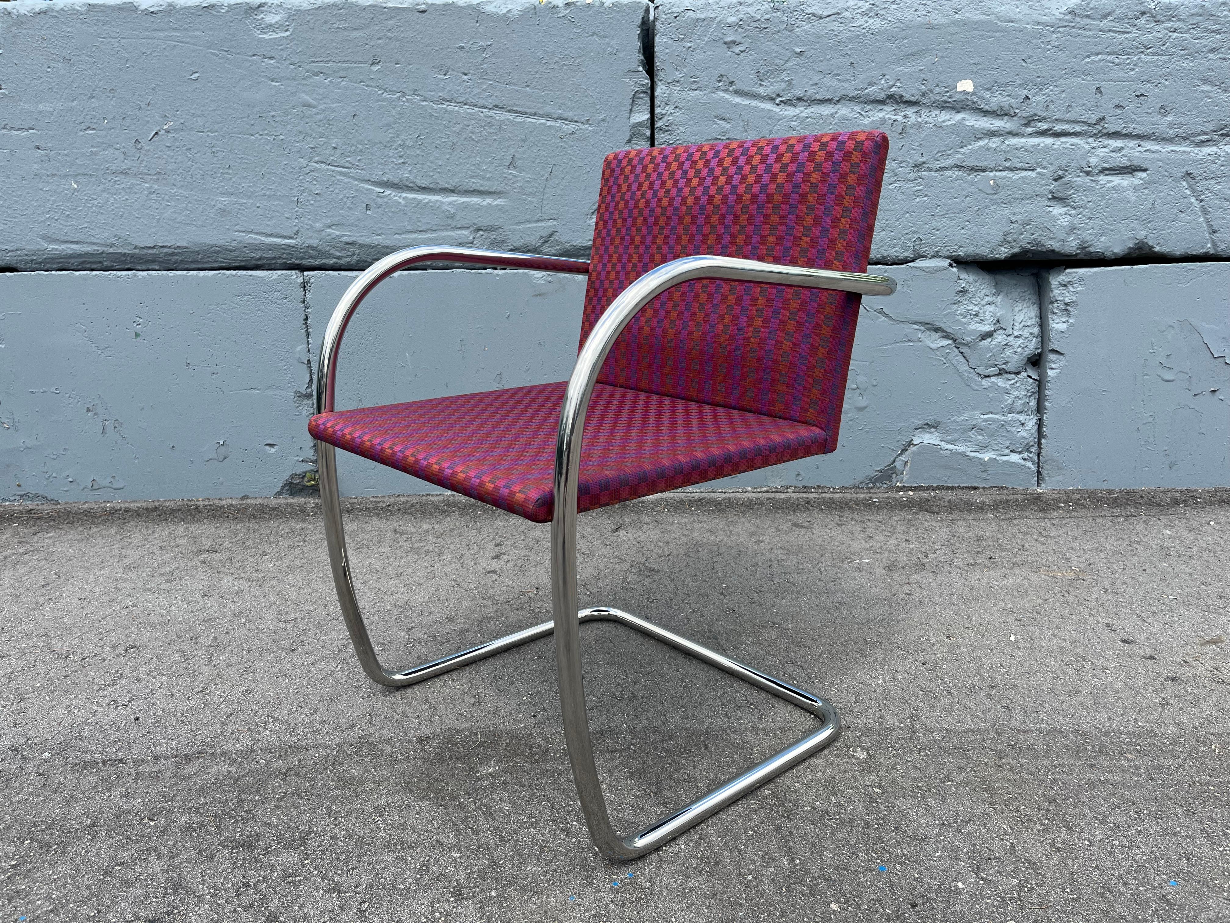 Sedia tubolare Brno per Knoll, acciaio inox In condizioni buone in vendita a Miami, FL