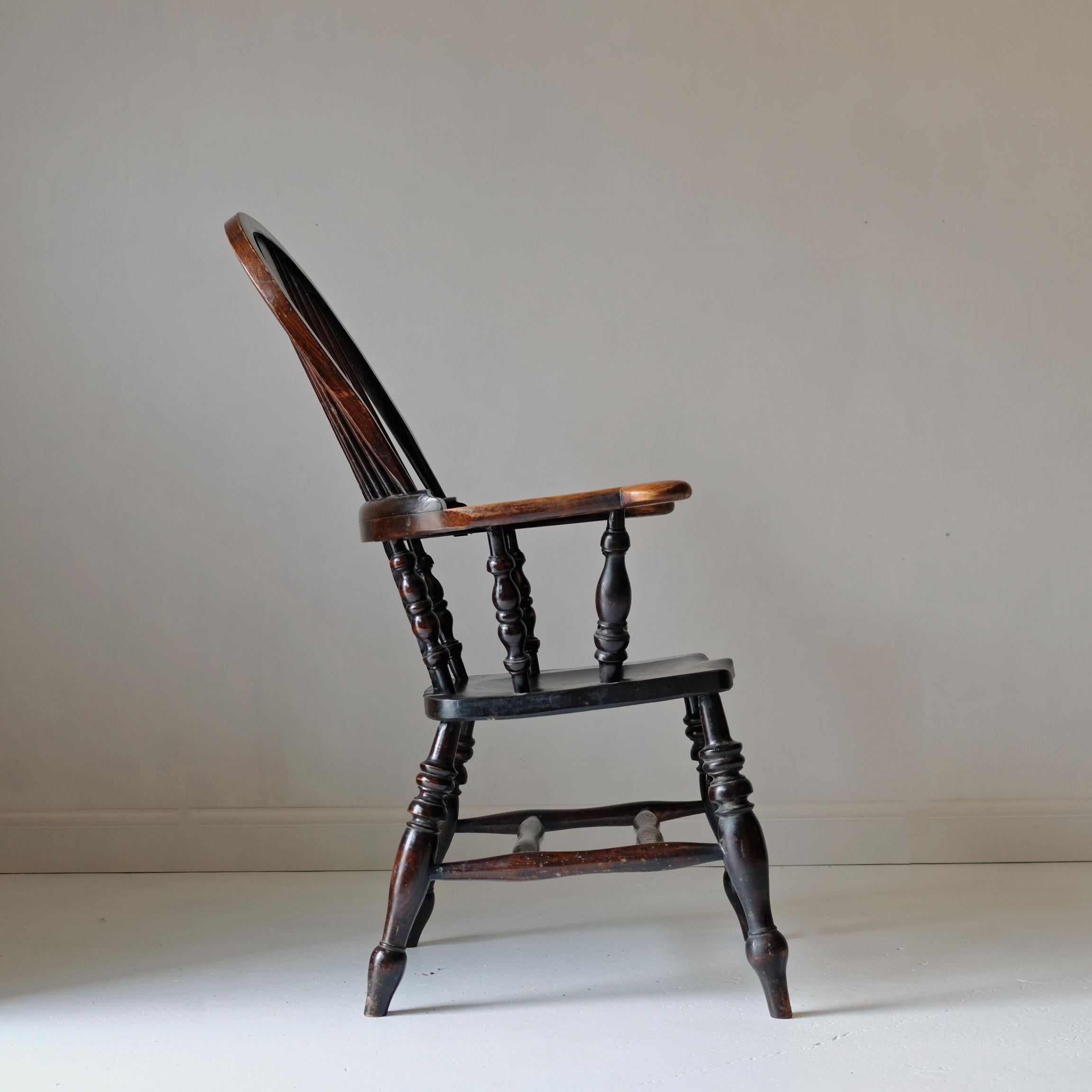 English Broad Arm Windsor Chair, 19th Century, Alder, Large, Yorkshire Country 1
