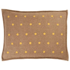 Broad Linen Hand Embroidered Cushion by Jupe by Jackie