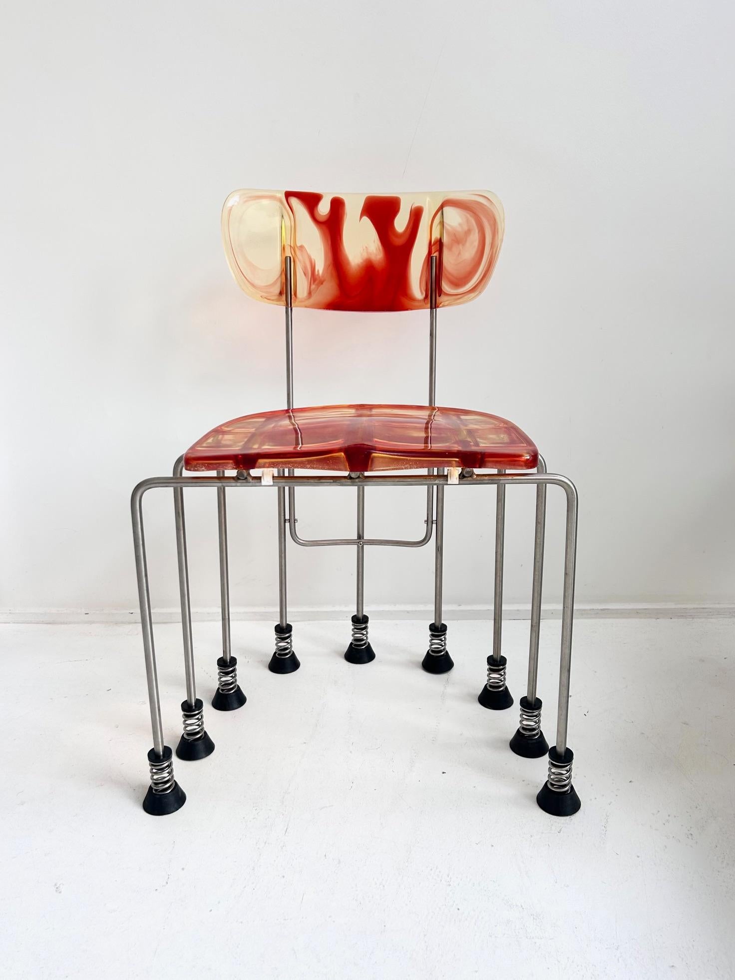 Broadway 9 legs chair by Gaetano Pesce for Bernini, 1993 For Sale 4