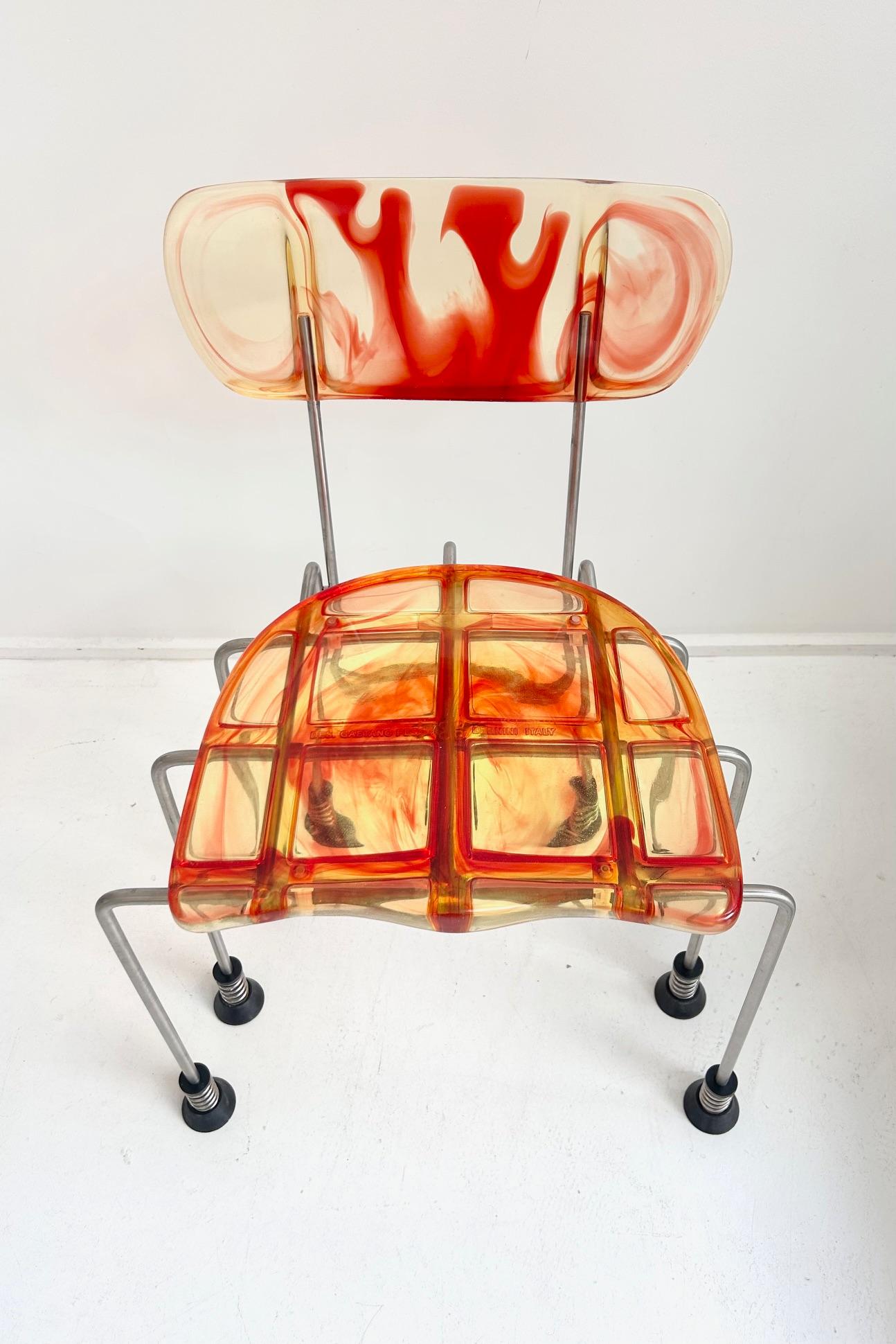 Broadway 9 legs chair by Gaetano Pesce for Bernini, 1993 For Sale 5