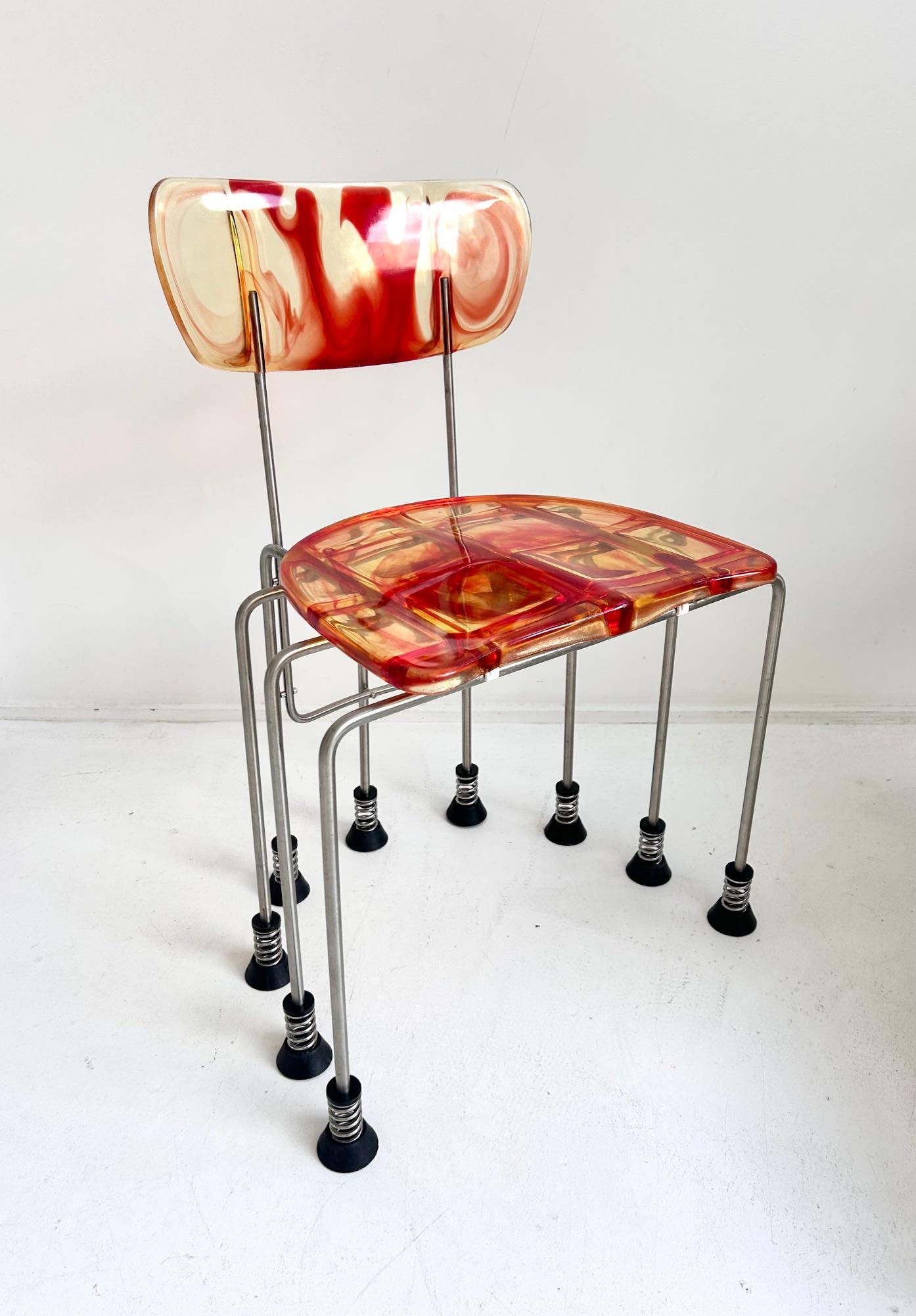 Broadway 9 legs chair by Gaetano Pesce for Bernini, 1993 For Sale 8
