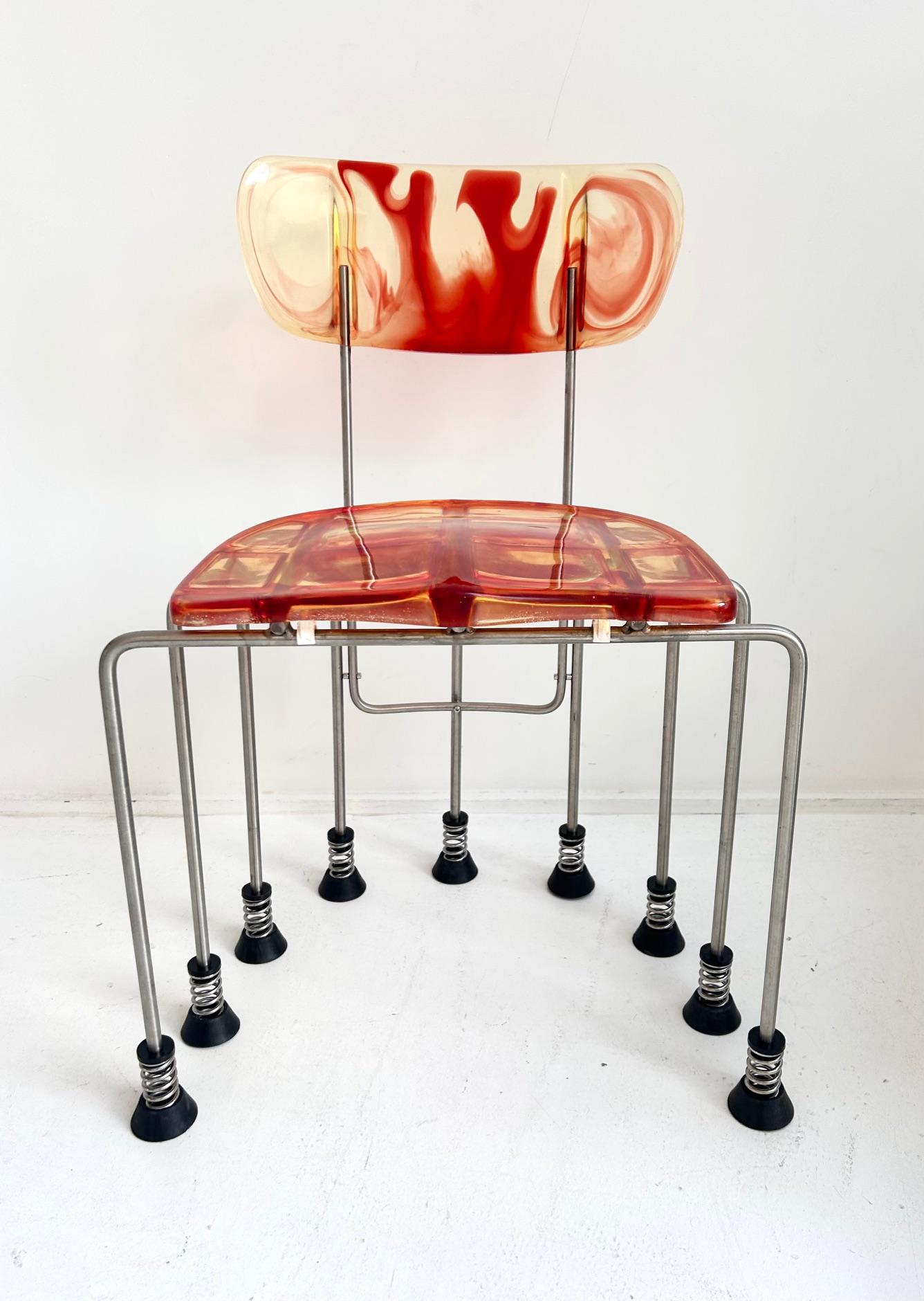 Broadway 9 legs chair by Gaetano Pesce for Bernini, 1993 For Sale 9