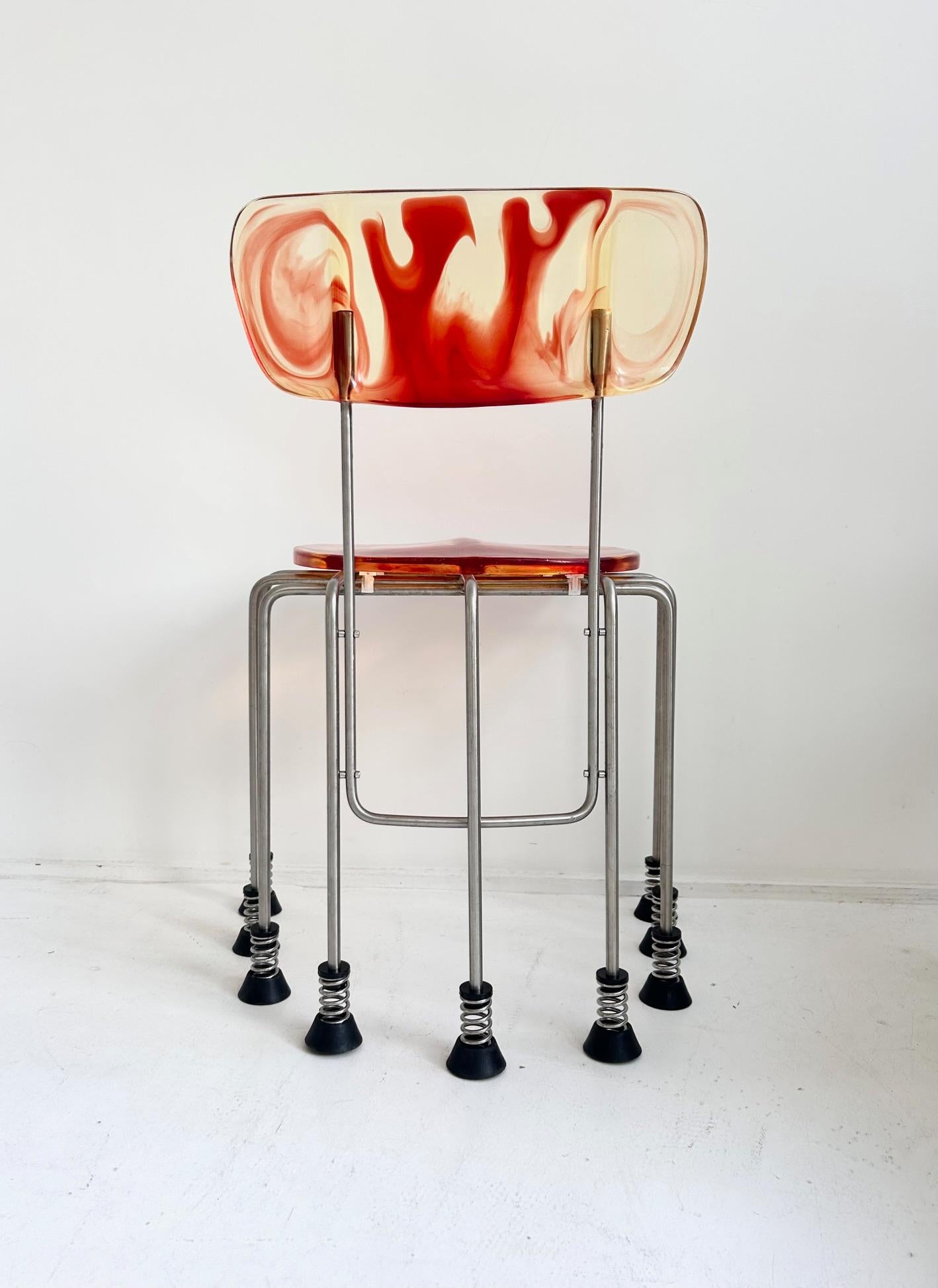 Broadway 9 legs chair by Gaetano Pesce for Bernini, 1993 For Sale 10
