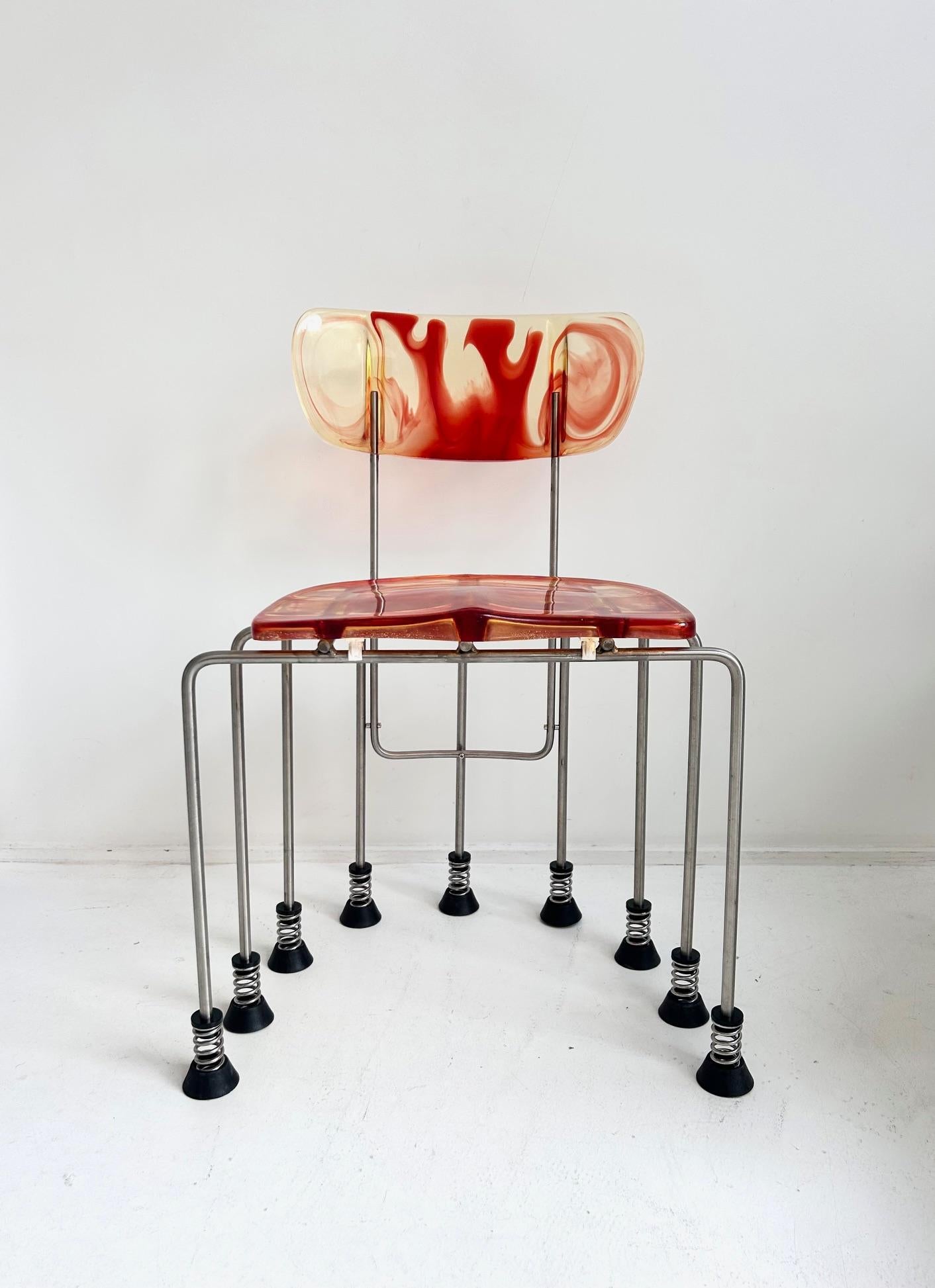 
Chair Broadway 9 legs by Gaetano Pesce for Bernini, 1993

Marked Gaetano Pece Bernini
Numbered 61

Perfect condition