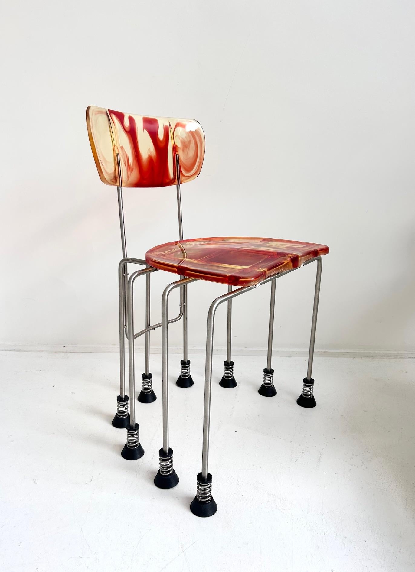 Italian Broadway 9 legs chair by Gaetano Pesce for Bernini, 1993 For Sale