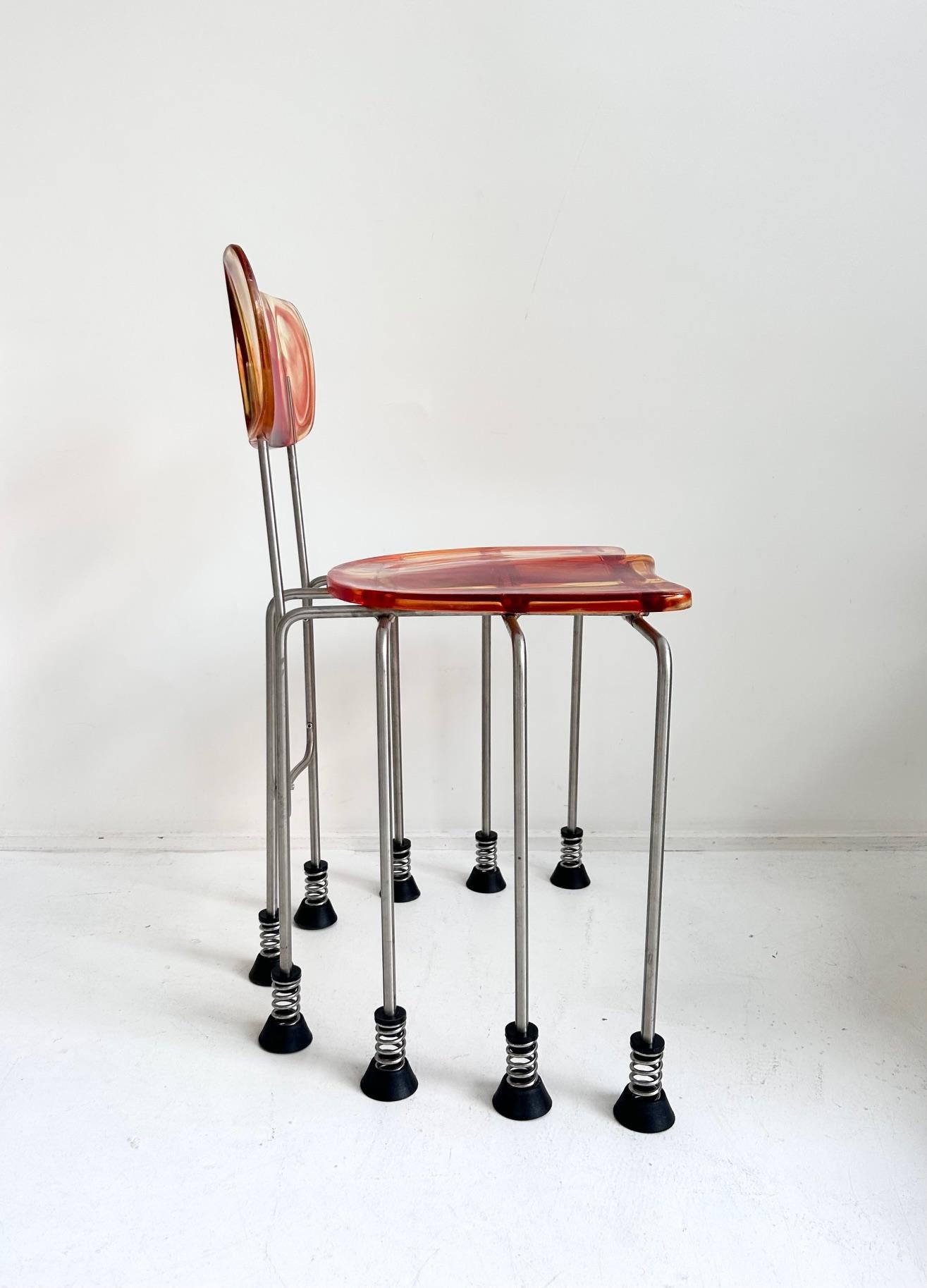 Broadway 9 legs chair by Gaetano Pesce for Bernini, 1993 In Good Condition For Sale In PARIS, FR